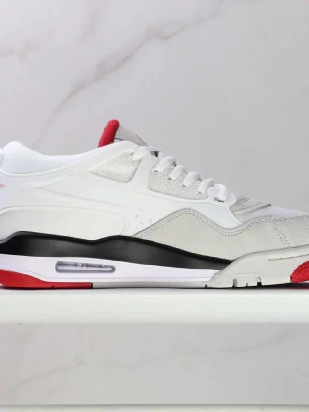 Men's Air Jordan 4 RM Shoes - White Fire Red FQ7939-102